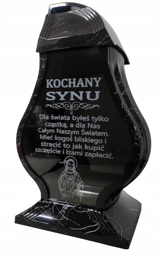 

Znicz Faraon Kochany Synu Grawer Led Złota Nitka
