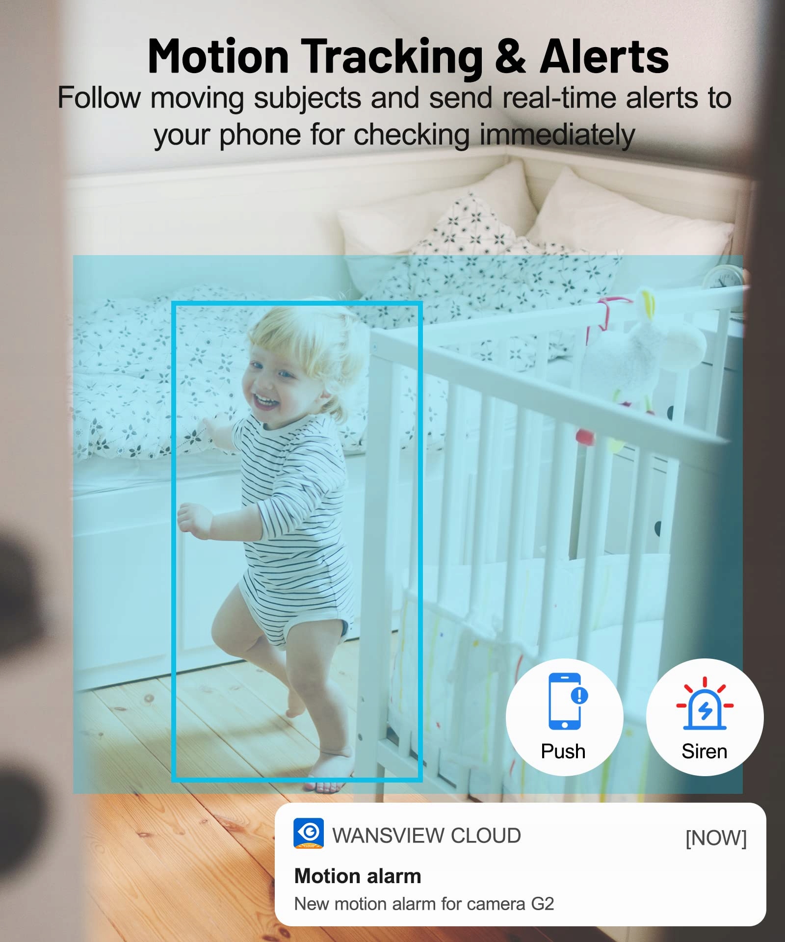 GALAYOU Kamera 2K Wewnętrzna WiFi 360° Audio Dwukierunkowe Alexa Google — miniatura 4