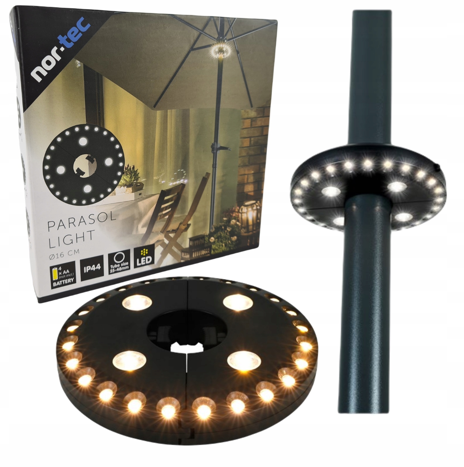 

Oświetlenie Parasola Ogrodowego Led Lampka 3 Tryby