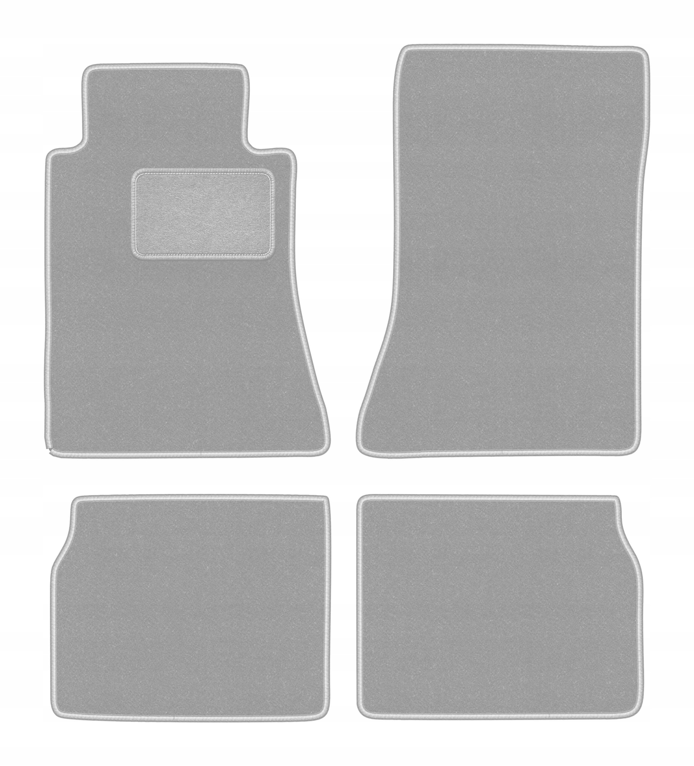 Dywaniki welurowe do Mercedes E W124 1984-1997 komplet Oslo popiel 4 szt.