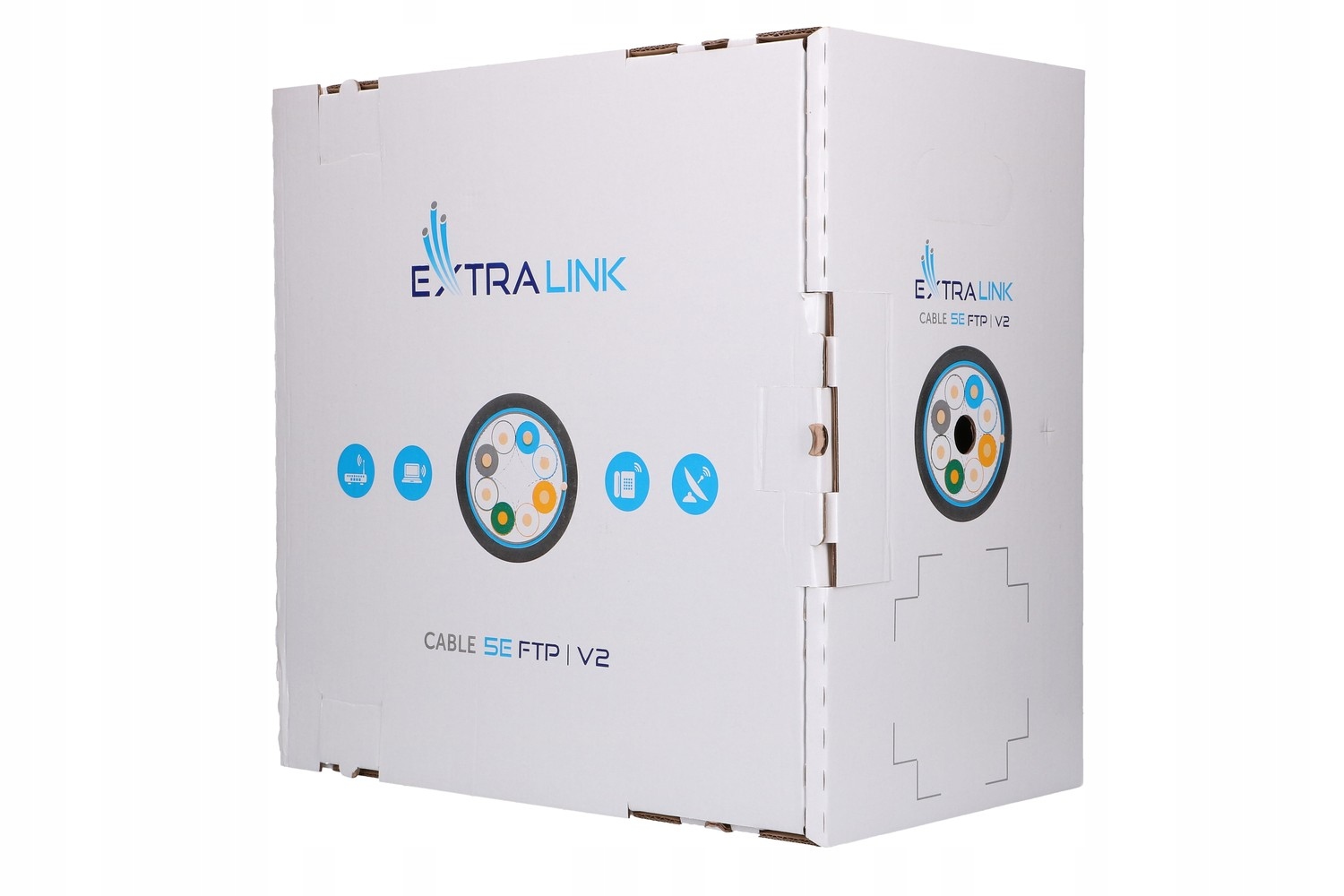 Extralink CAT5E Ftp (f/utp) V2 zewnętrzny kabel sieciowy skrętka 305M