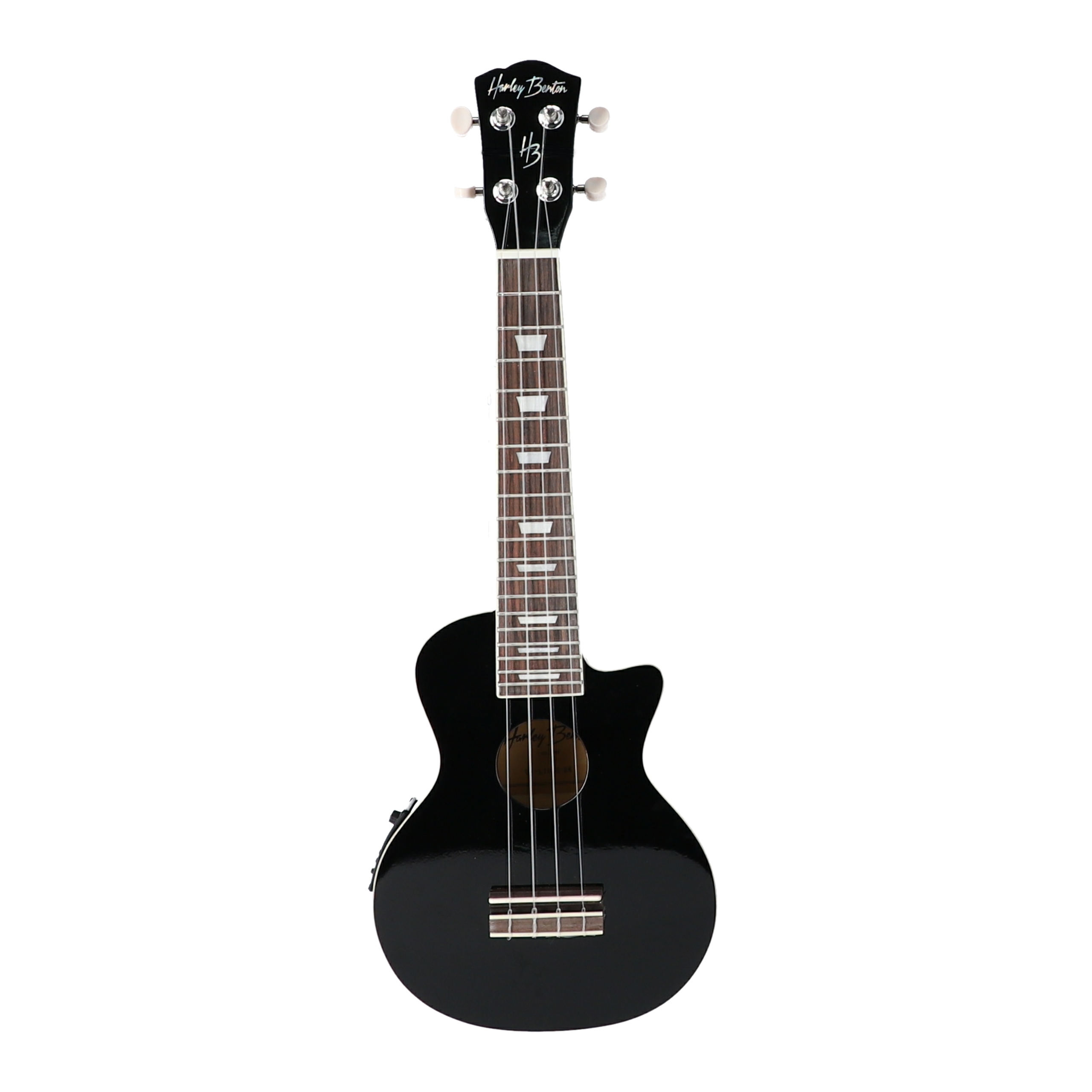 Elektrické sopránové ukulele Harley Benton L100E černé