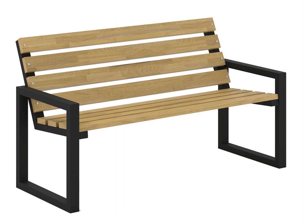 ŁAWKA OGRODOWA Z OPARCIEM 150 CM NOWOCZESNA = LOFT Linia Elior