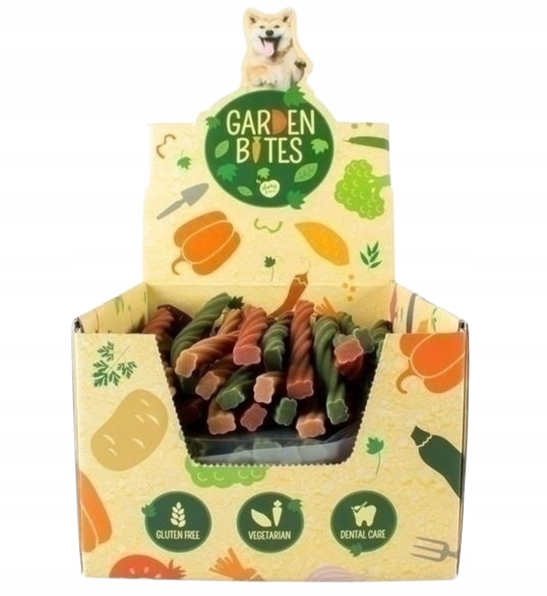 Levně Garden Bites Dental Twisters S Veganské zubní twistery 13 cm 90 ks