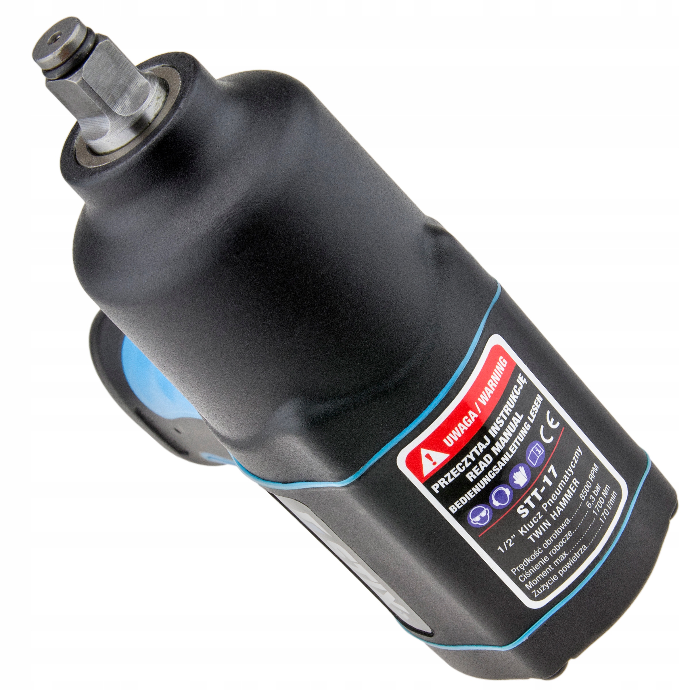 STIX STT-17 KLUCZ PNEUMATYCZNY KÓŁ 1/2'' 1700NM Z WALIZKĄ I NAOLEJACZEM Rozmiar trzpienia 1/2''