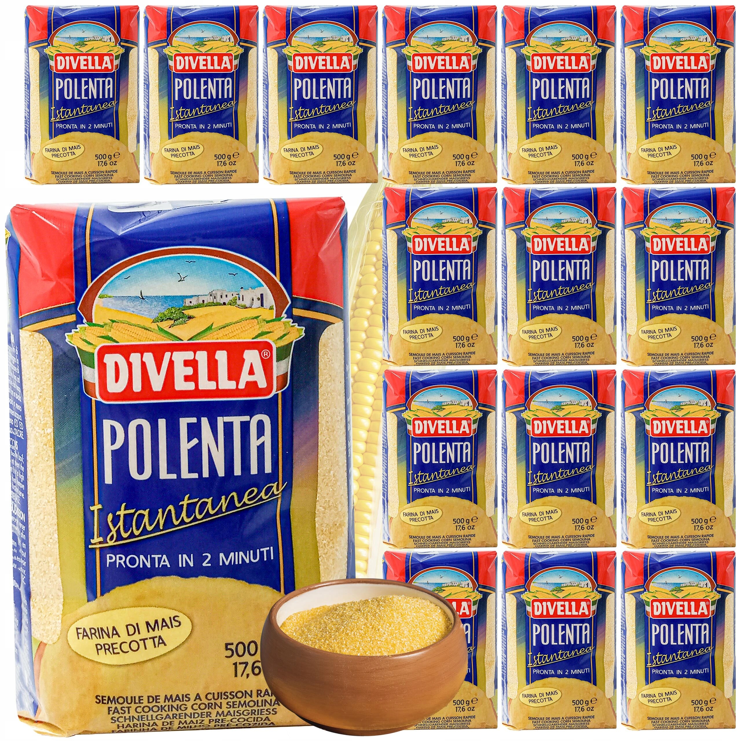 Levně Kukuřičná Krupice Polenta 16 X 500 g Divella