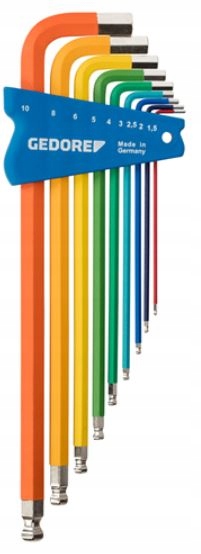 

Gedore klucze Imbusy Ampulowe z kulką Długie Color
