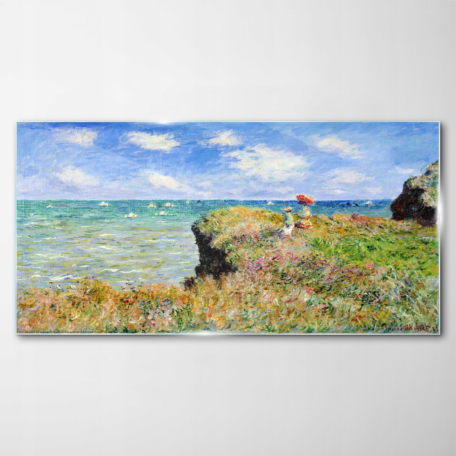 

Foto obraz szklany Klif morze Claude Monet 100x50