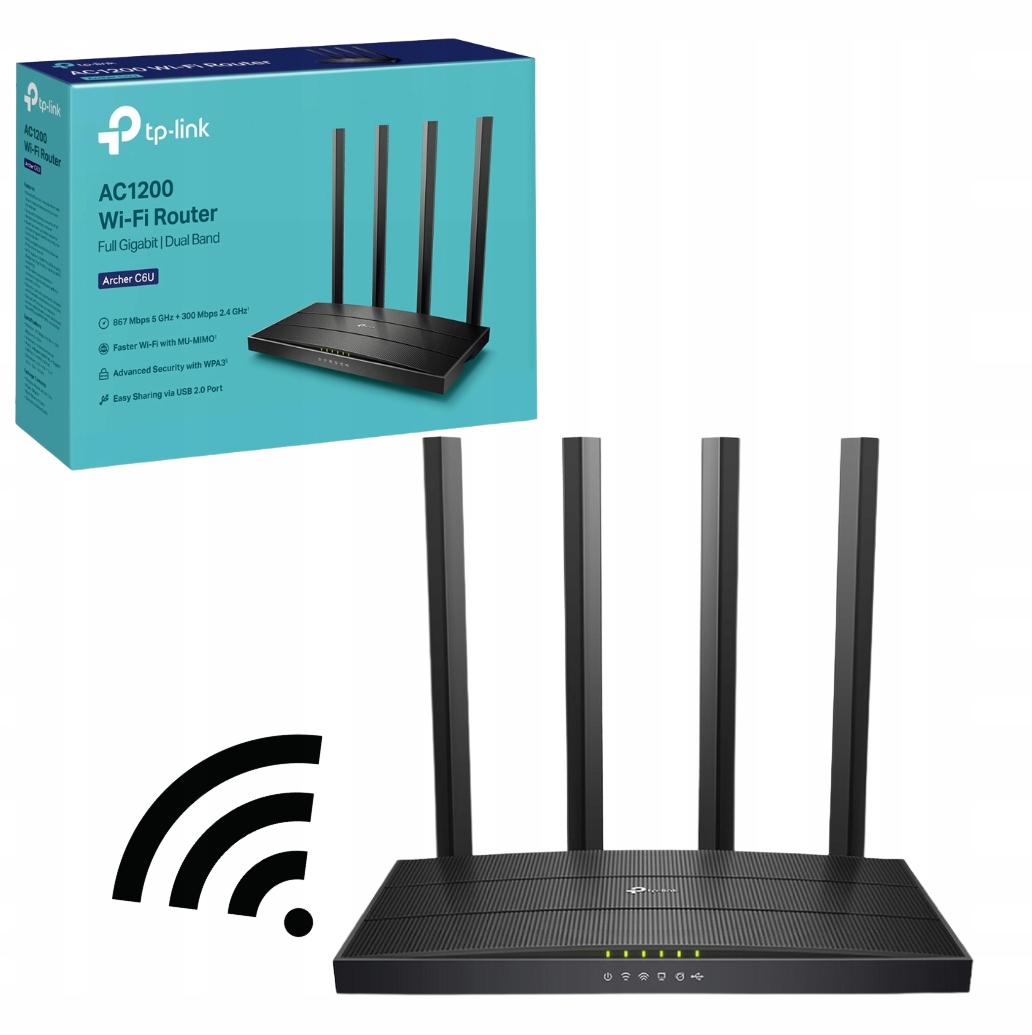 Router Tp-link Archer C6 V4 Wi-Fi 5 Dual-Band Szybkie Łącze do 1200 Mbps