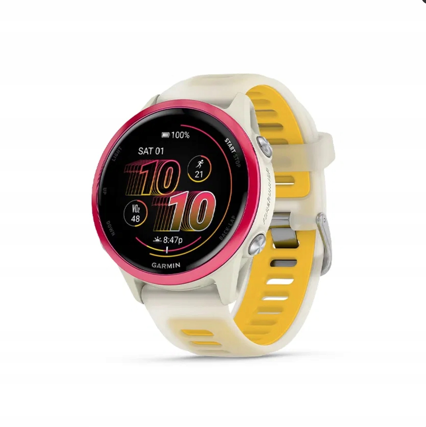 Smartwatch Garmin Forerunner 570 42mm Raspberry z paskiem Bone/Mango