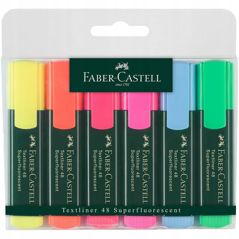 

Zakreślacze 48 W Etui Faber-castell 6 sztuk