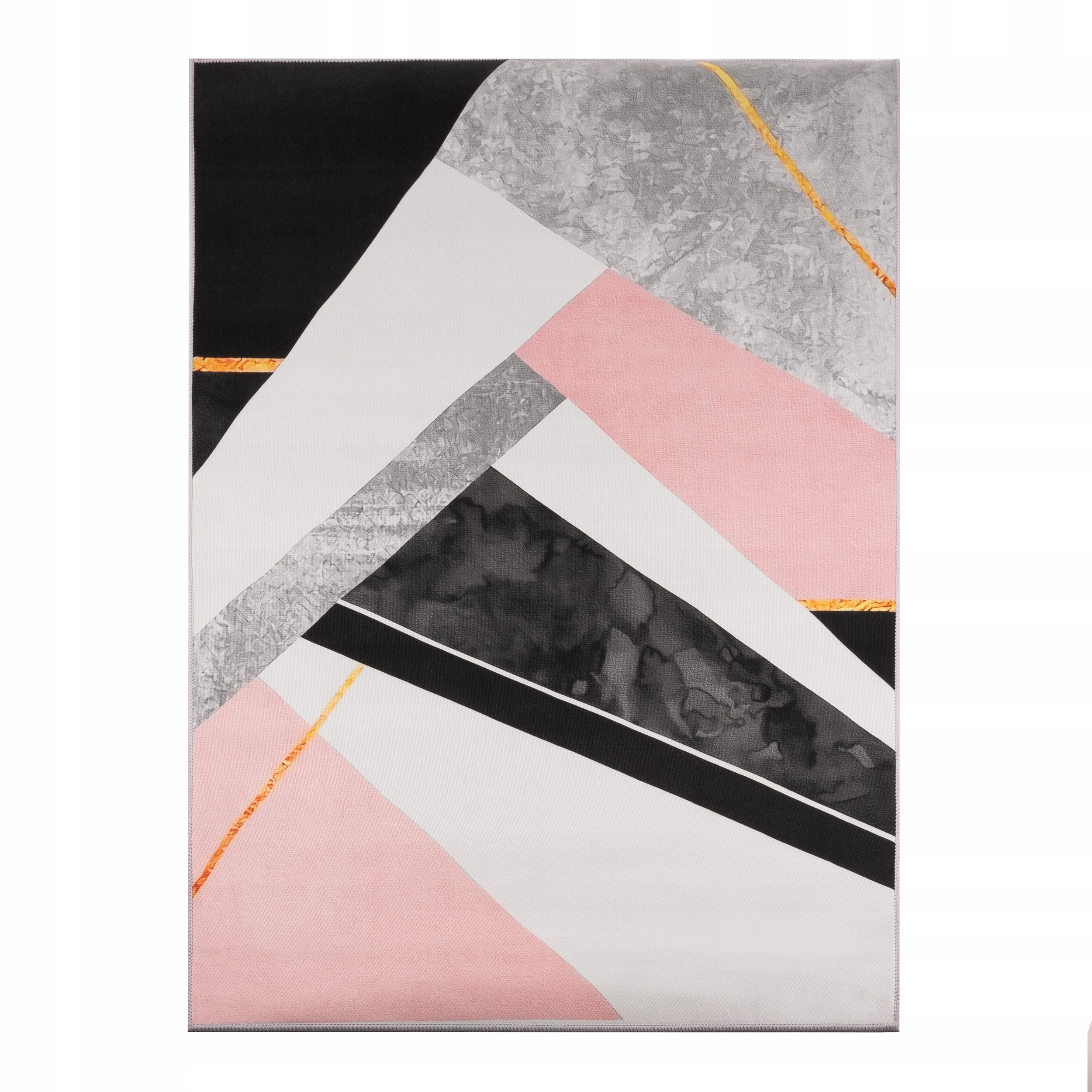 Koberec 220x160 CM Růžový Moderní Geometrický Protiskluzový Do Obývacího Pokoje