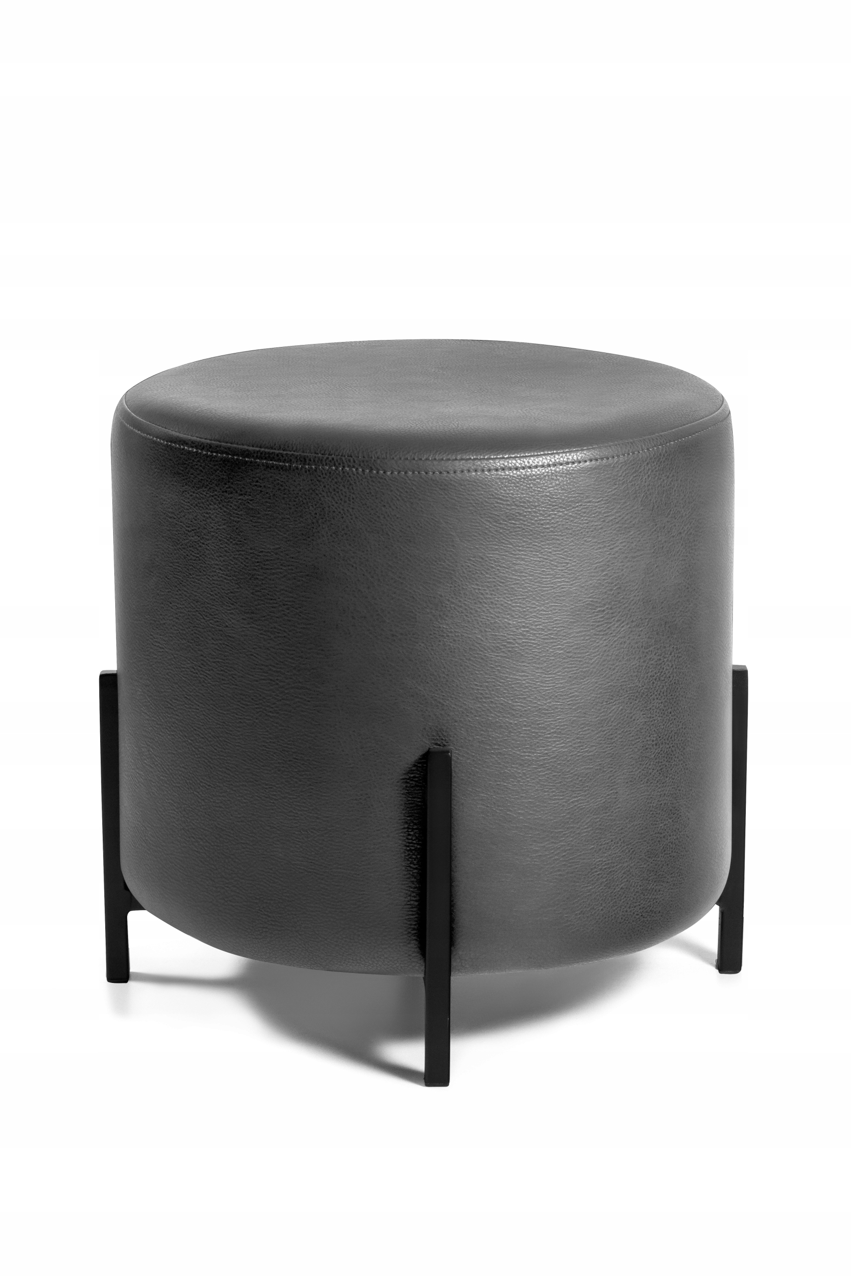 Pufa Tapicerowana Soplo Szara Hoker Ekoskóra