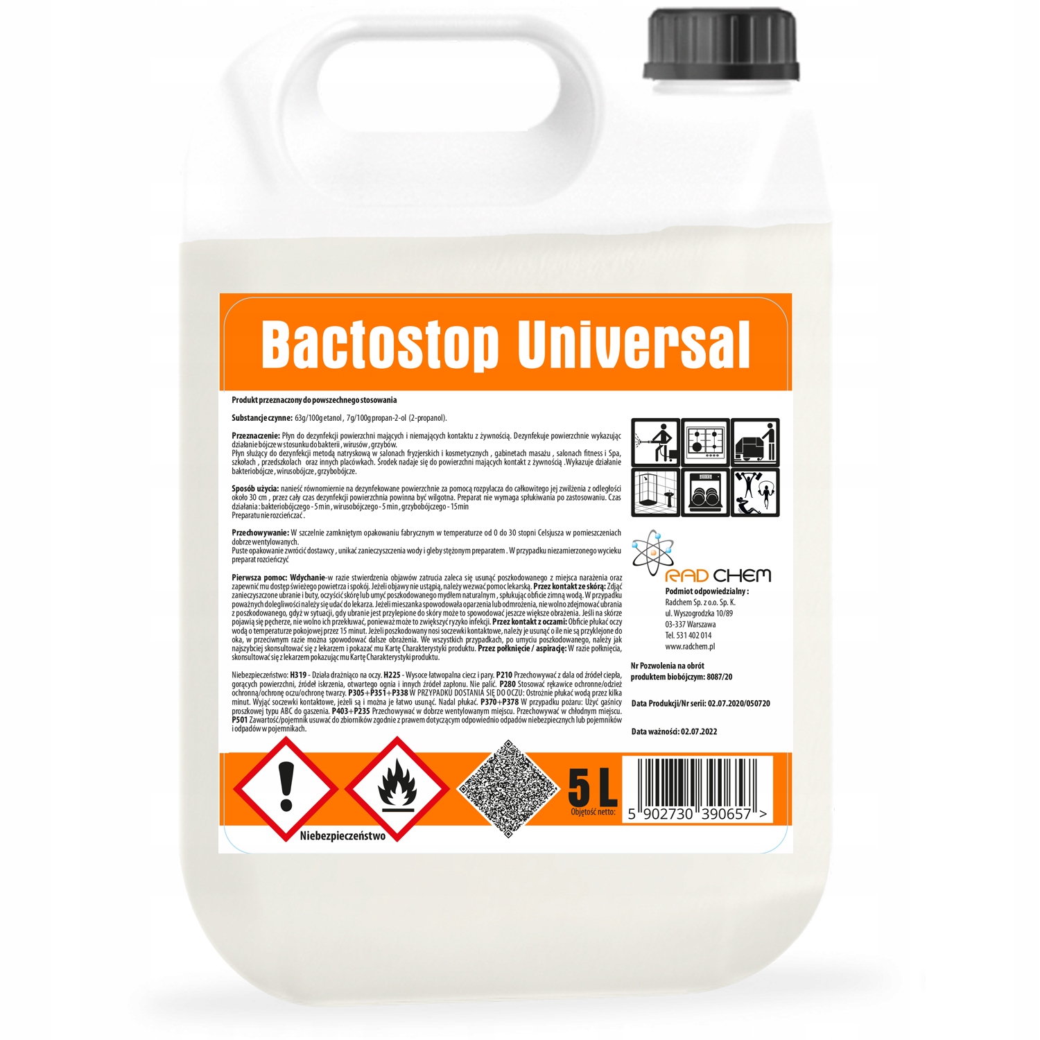 

Bactostop Universal 5L Płyn Antybakteryjny