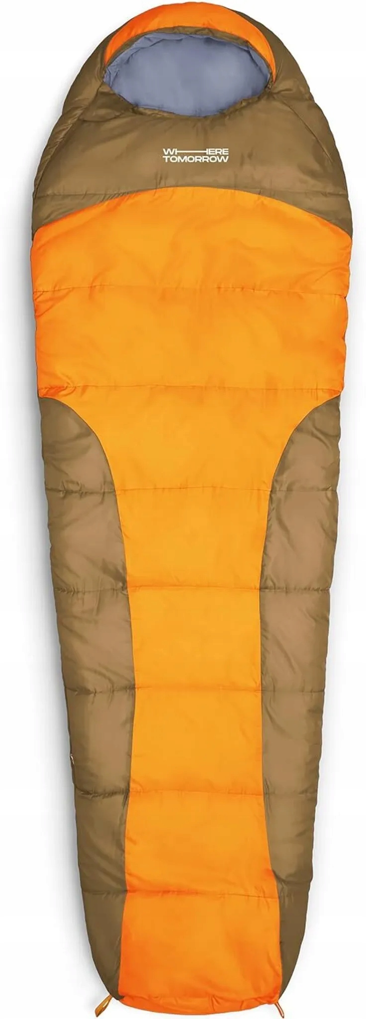 Lumaland Turistický spací pytel s límcem mumie 230 x 80 cm oranžový