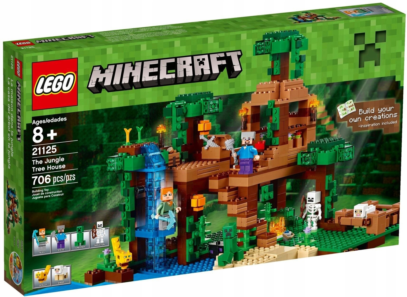 Lego Minecraft 21125 Domeček na stromě v džungli Nové