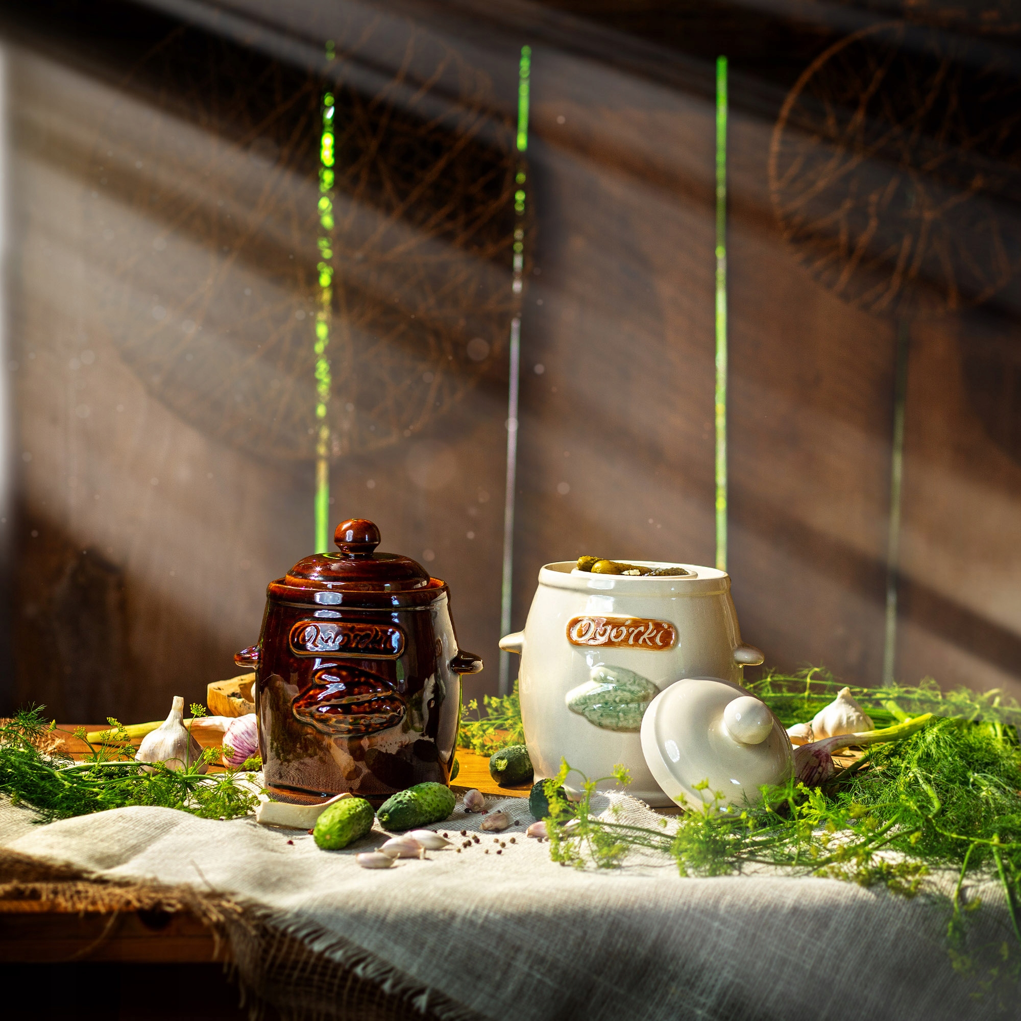 BECZKA DO KISZENIA OGÓRKÓW KAMIONKOWA 3L Stan opakowania oryginalne