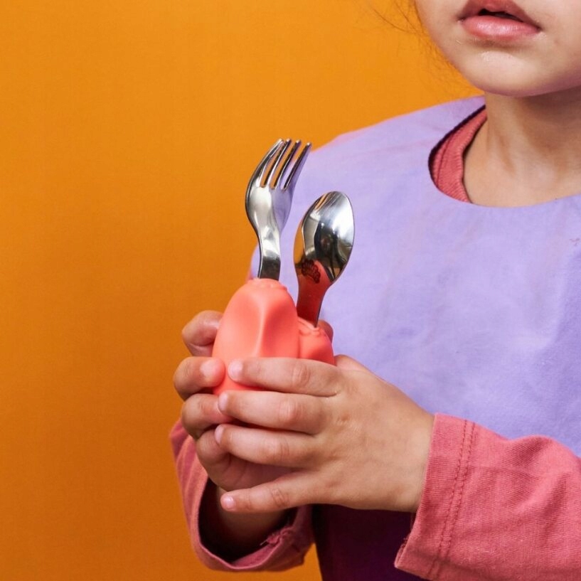 WIDELEC I ŁYŻKA do Rozszerzania Diety DLA DZIECI Kolor różowy