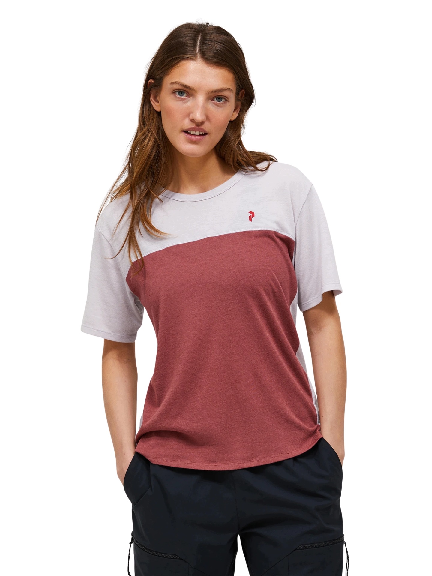 Tričko Peak Performance Trail Wool Blend misty lavender wild rouge L