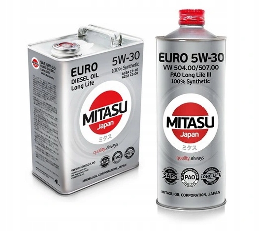 MITASU EURO LL DIESEL 5W30 PAO VW504/507 5L MJ-210