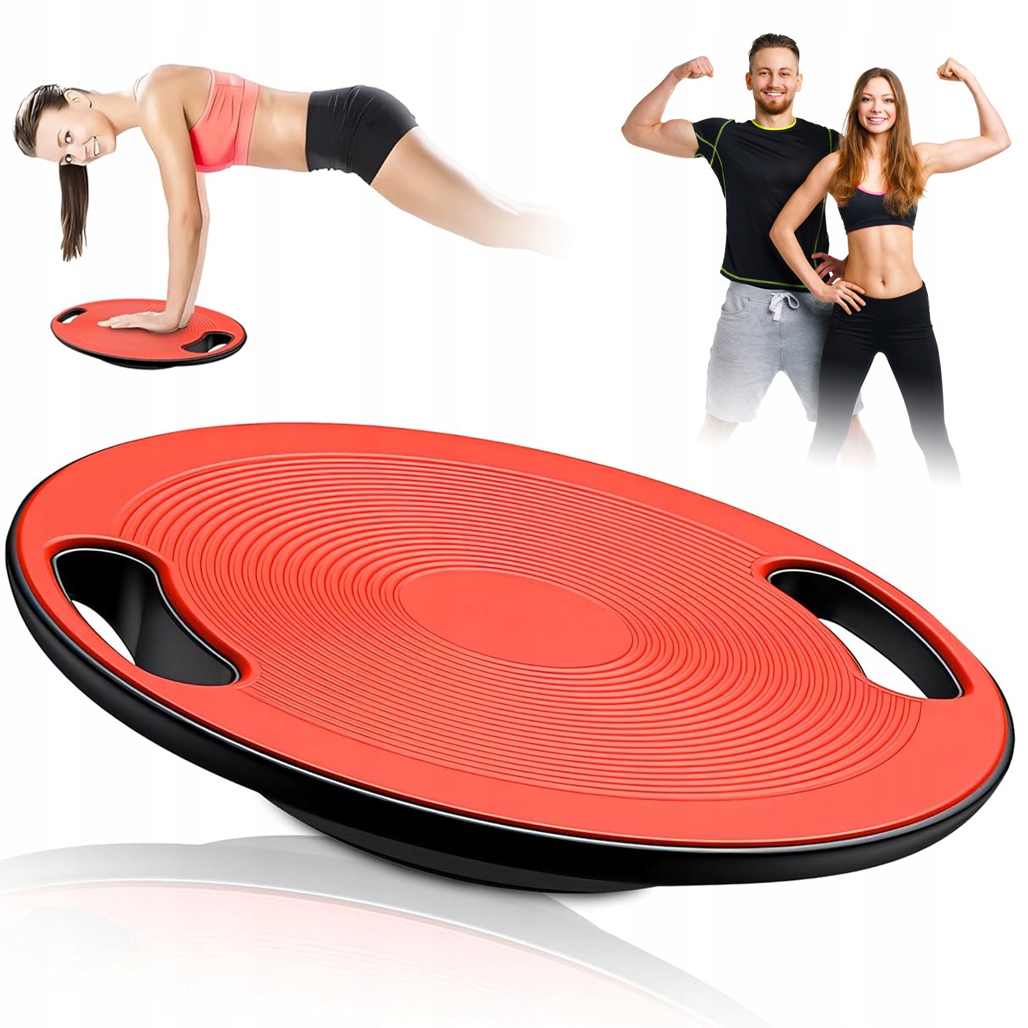 Platforma Pro Vyvážení Disku Ekvivalentní 40 CM Abs Úchytky 150 Kg Červená