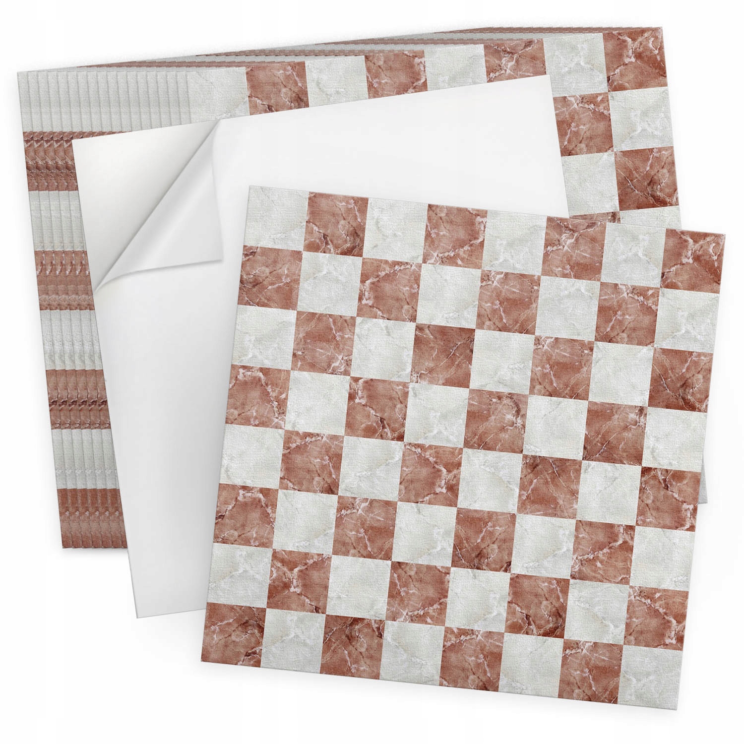 Samolepící dlaždice Vinyl 20 ks 20x20 cm Vzor mramorové šachovnice