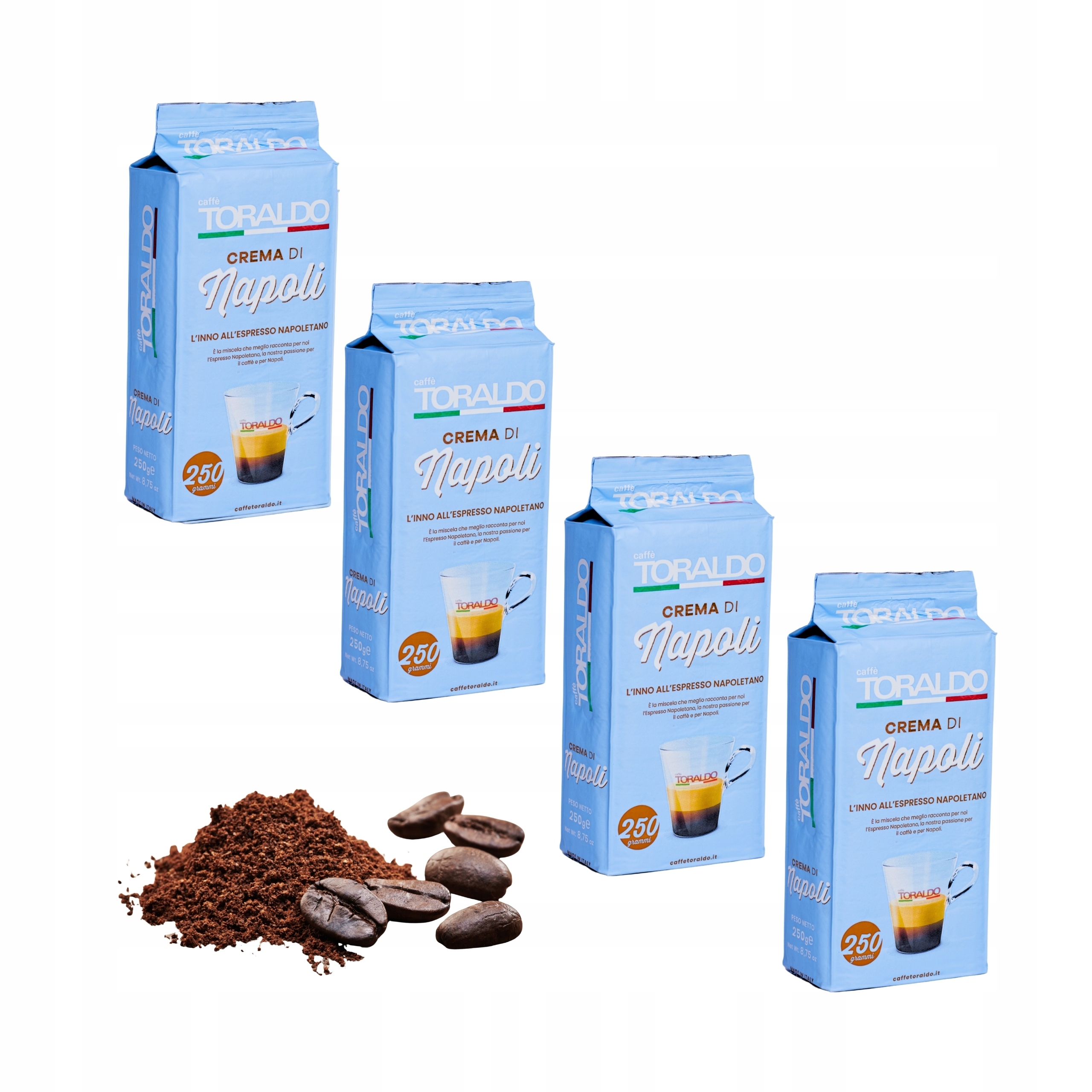 Włoska Kawa Mielona Toraldo Creama DI Napoli 4x250g Prosto Z Włoch