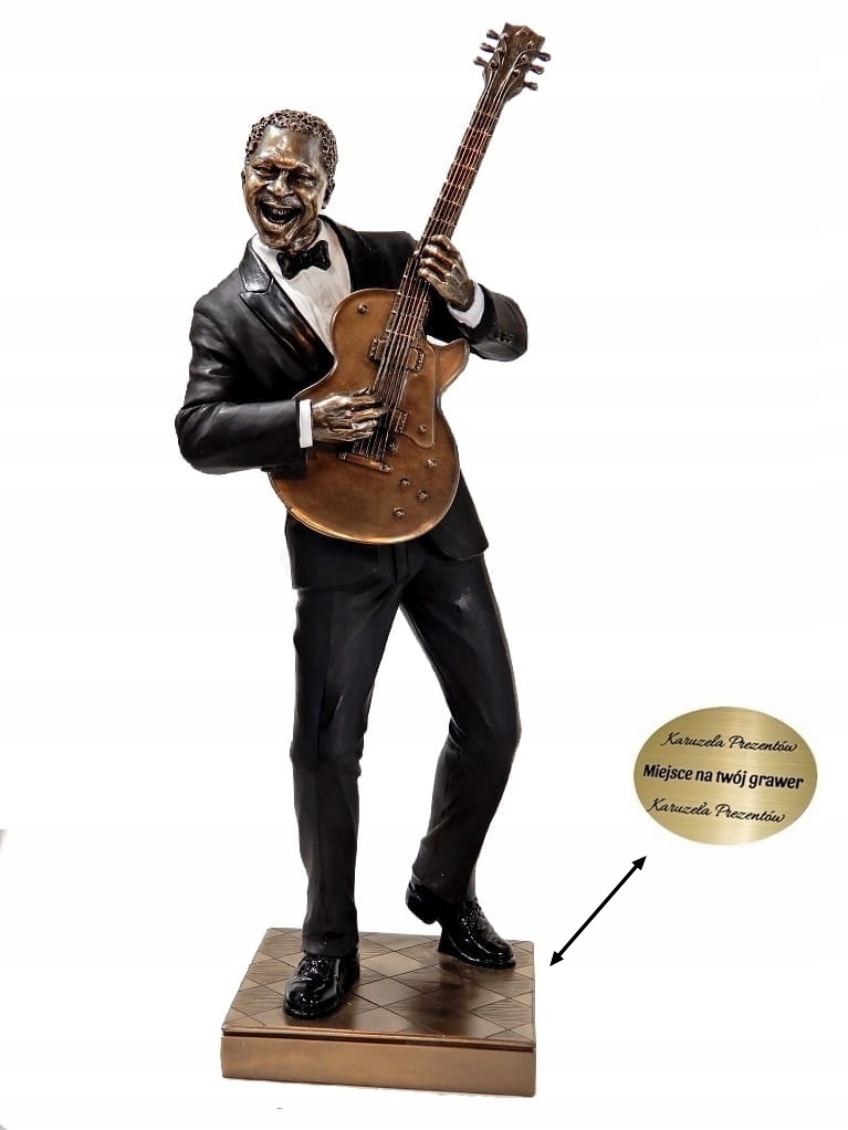 Figurka Jazzový Hudobník S Gitarou Darček Pre Gitaristu Milovníka Jazzu Vášne