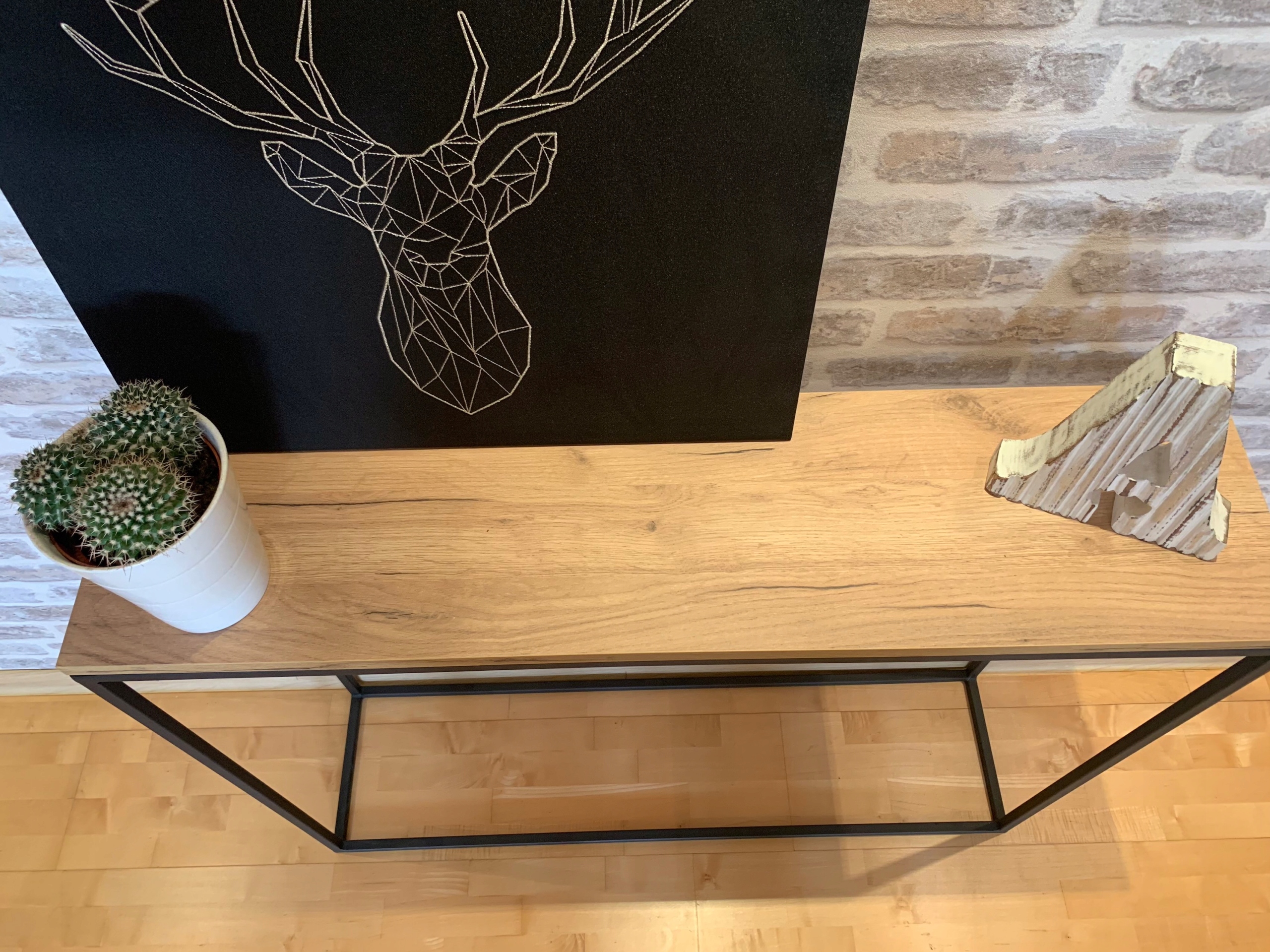 KONSOLKA TOALETKA METALOWA LOFT NA WYMIAR DO 200CM Głębokość mebla 1.5 cm