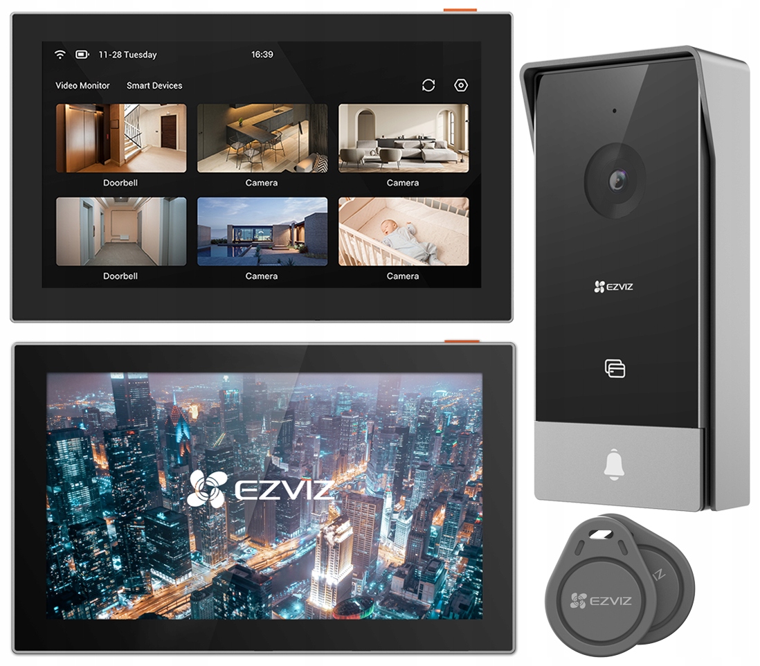 WiFi videotelefon se 2 LCD obrazovkami Ezviz HP5 SD7 Brána Čtečka