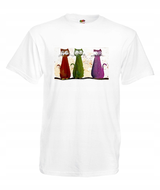 

XXL Koszulka Męska Koty Soft Kitty Śmieszne Wzory
