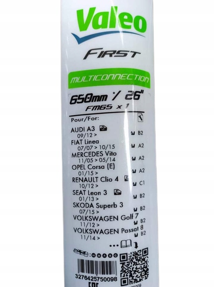 

Pióro Wycieraczki Valeo First Blade 650 mm