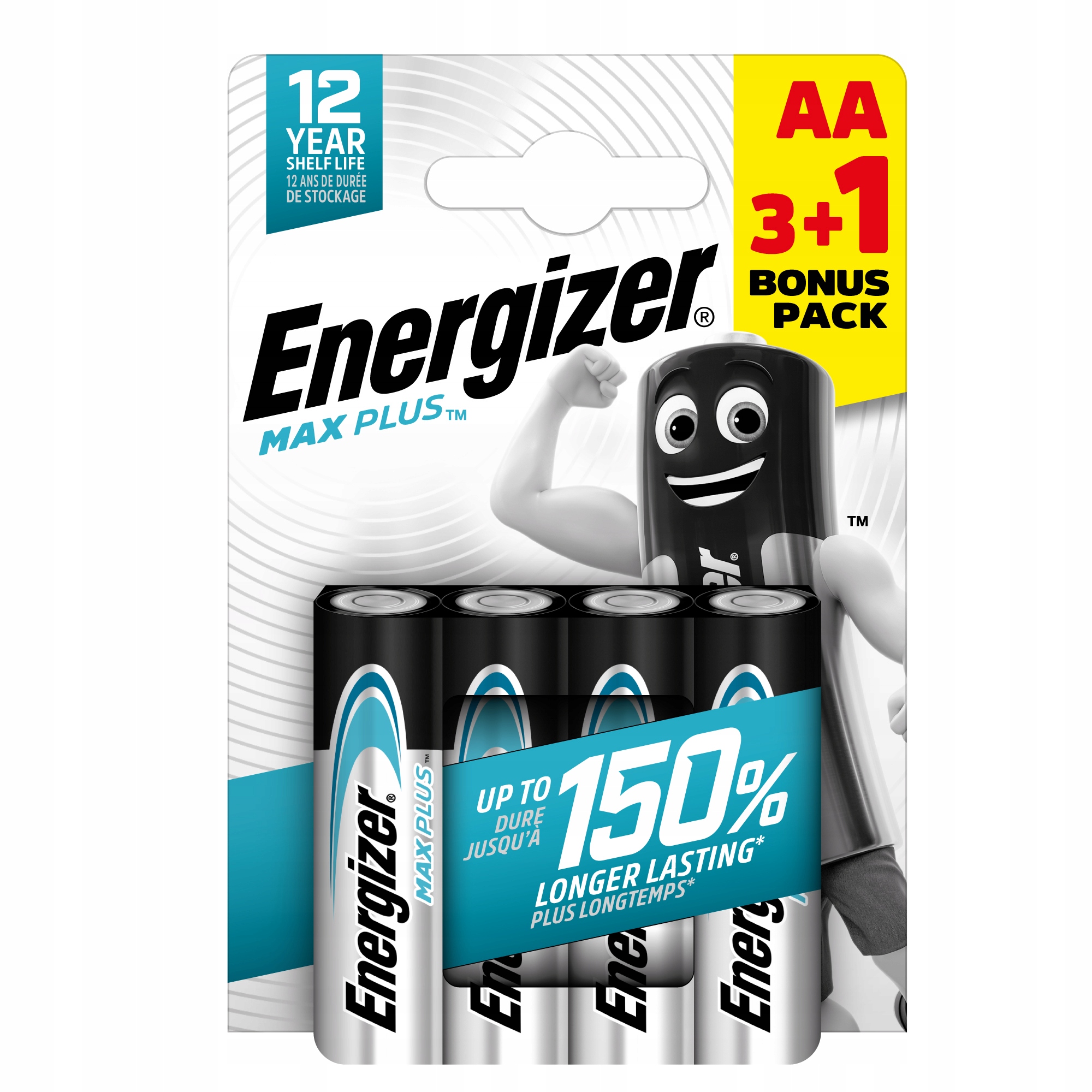 39-013 Energizer Bateria Max Plus Aa LR6 Blister 4 sztuki