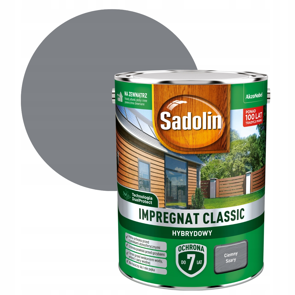 

Sadolin Classic Impregnat 0,75L Szary Ciemny