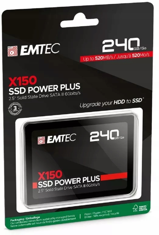 Dysk Ssd Emtec 240GB 2.5 Sata X150 Power Plus 3126170136404