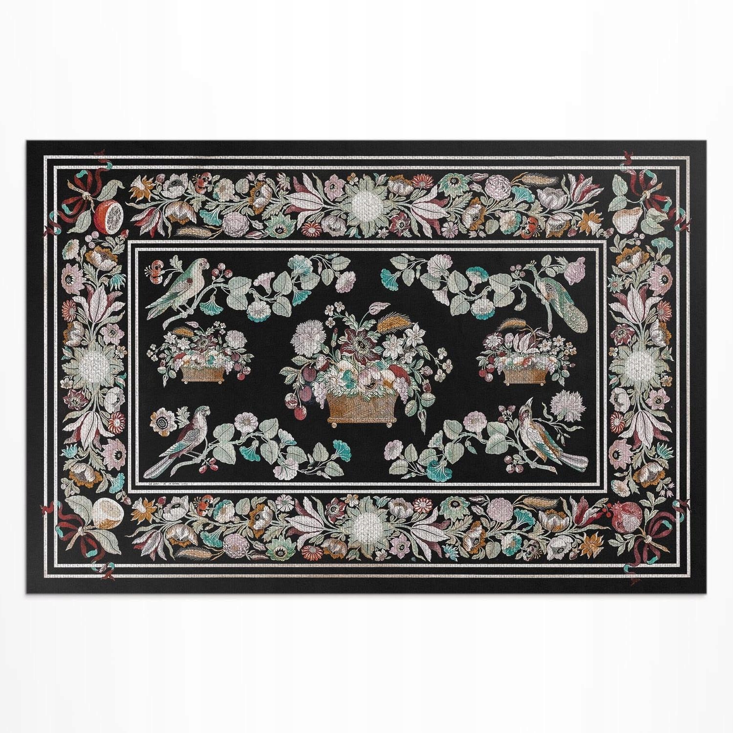Vinylový Koberec Venku Rostlinné motivy Zátiší Příroda vintage 180x120 cm