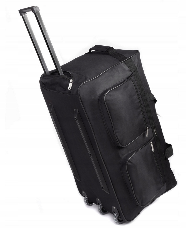 Bardzo Duża Torba Podróżna Na 3 Kółkach Czarna 225L Rgl