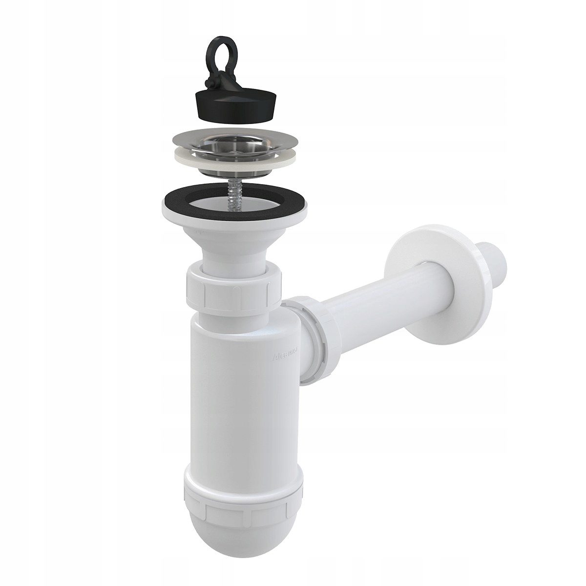 Syfon umywalkowy DN32, sitko nierdzewne DN63