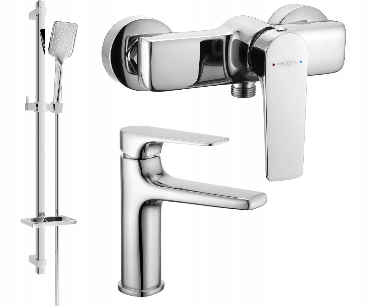 Mexen Lynx DQ62 sprchová súprava, chrómová elegantné riešenie pre vašu kú