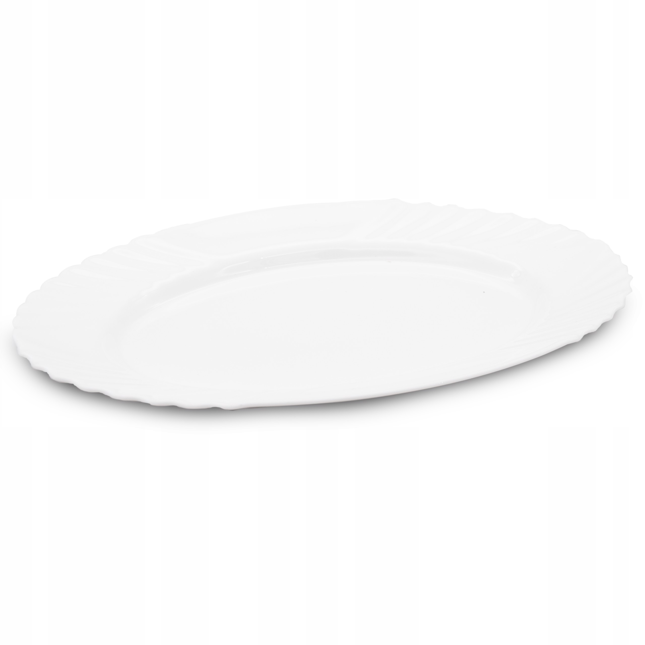 PÓŁMISEK OWALNY OWAL BIAŁY TALERZ DO SERWOWANIA NA PRZEKĄSKI 35 CM