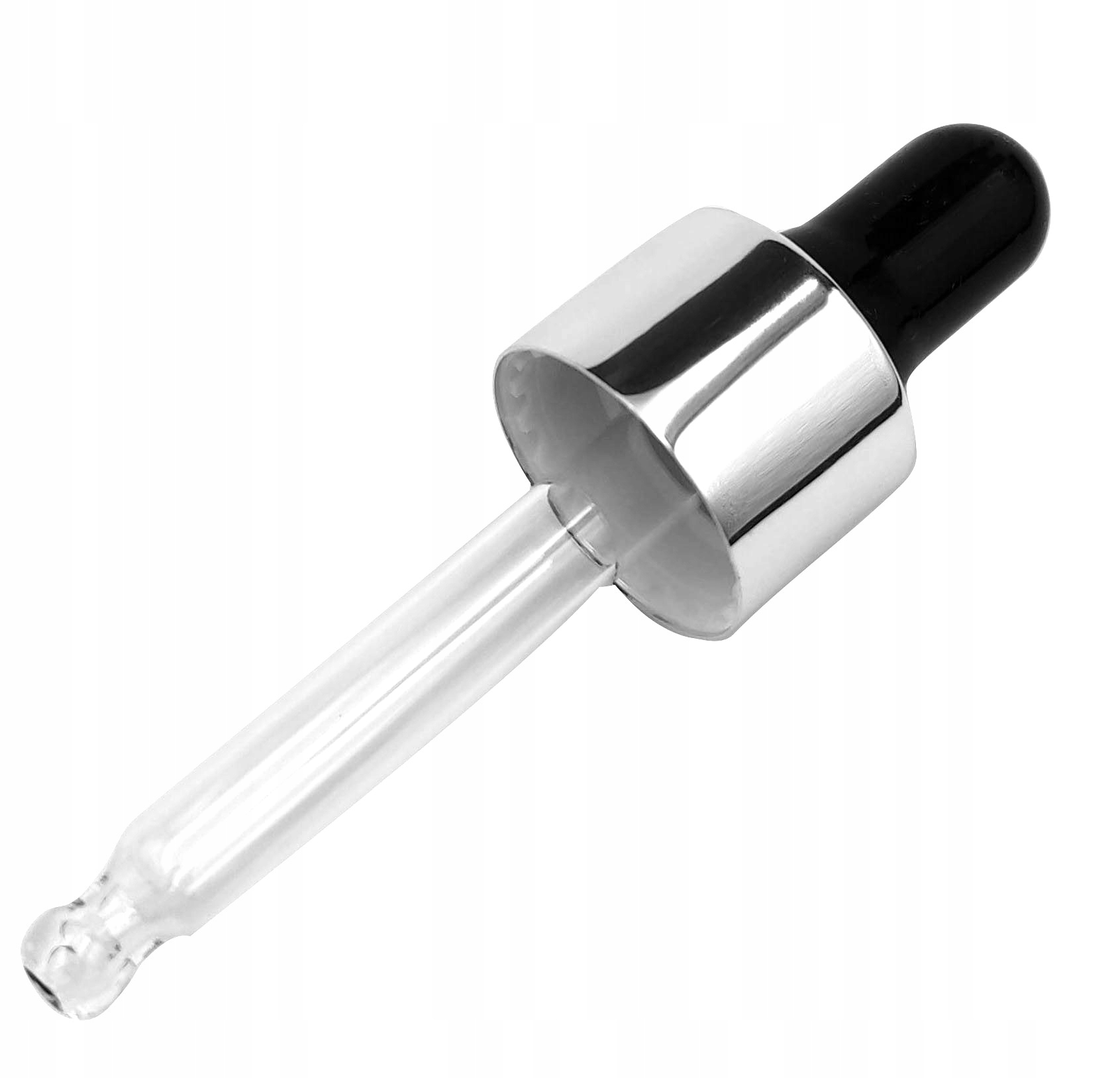 

Zakraplacz szklany pipeta do butelki 30 ml srebrny