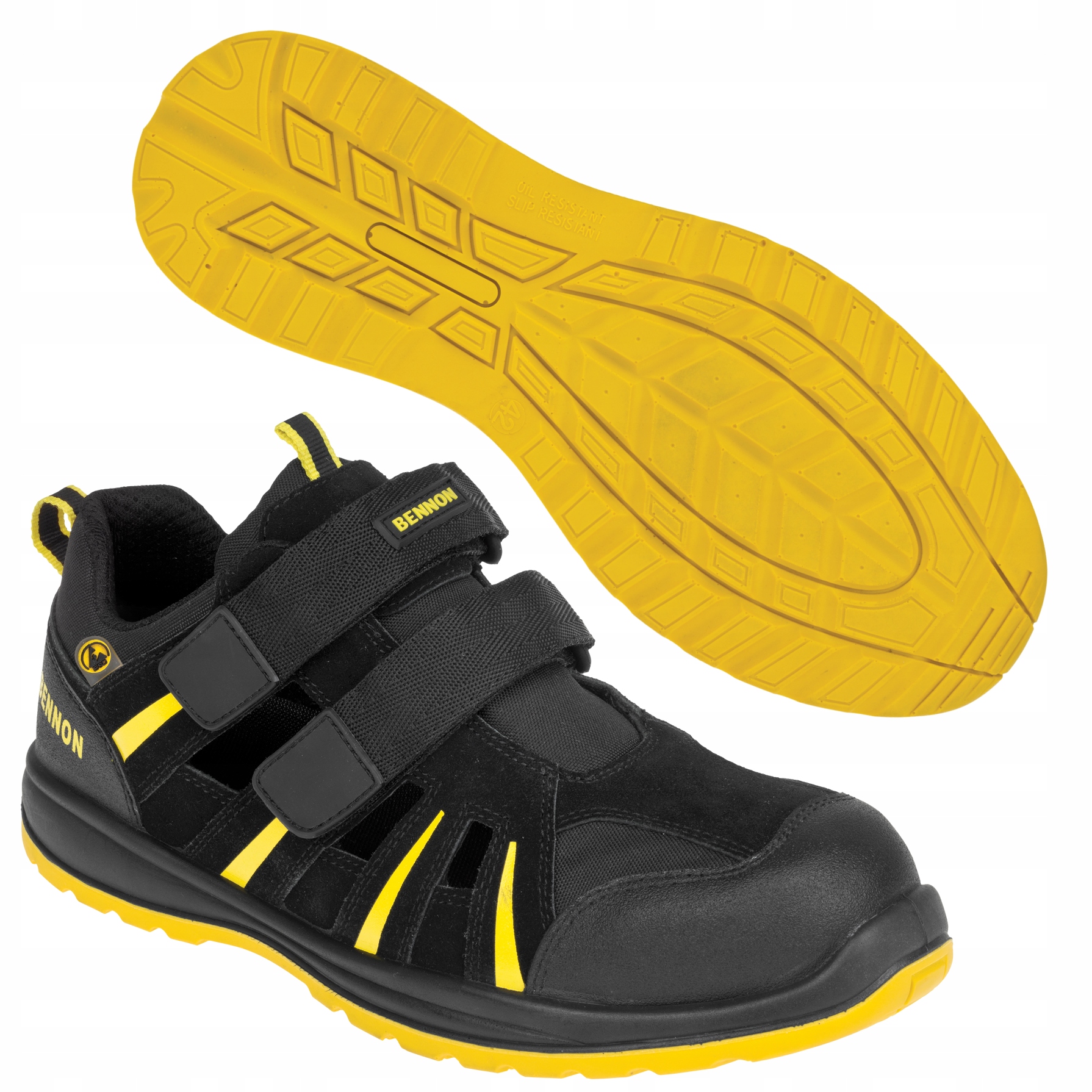 Sandały Robocze Męskie Bhp Podnosek Bez Metalu Bennon Ribbon S1 Esd 39