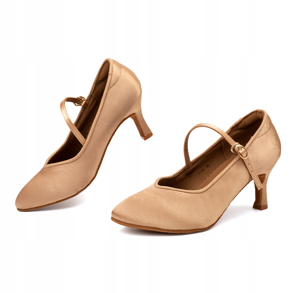 BUTY TANECZNE DO STANDARDU CIELISTE SKIN 7,5cm Materiał zewnętrzny tkanina