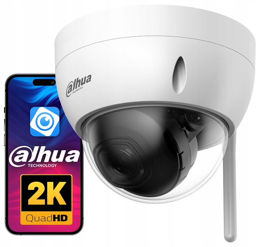 Kamera WiFi 4Mpx Dahua IPC-HDBW1430DE-SW-0280B 4Mpx Zewnętrzna Ir slot Sd