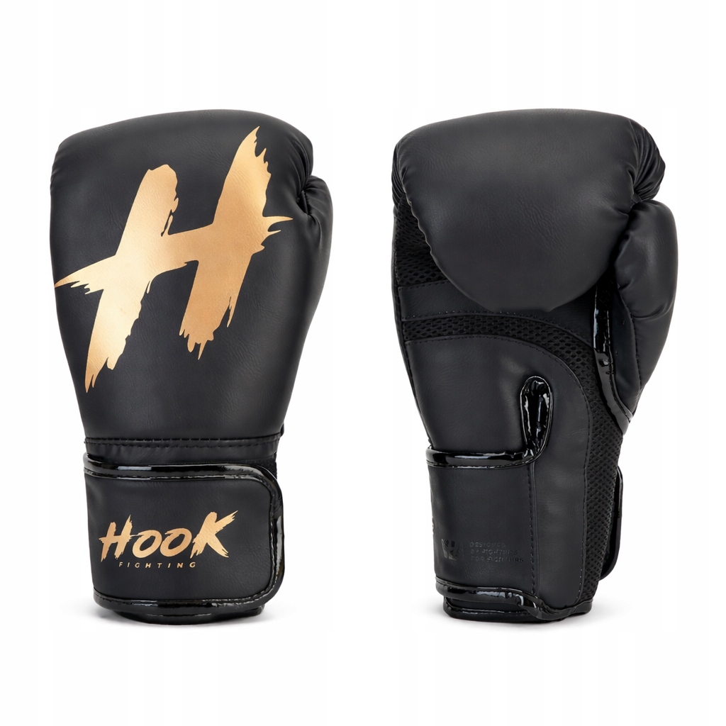 Boxerské rukavice 16oz Sparingové černé Hook Fighting Ready To Spar