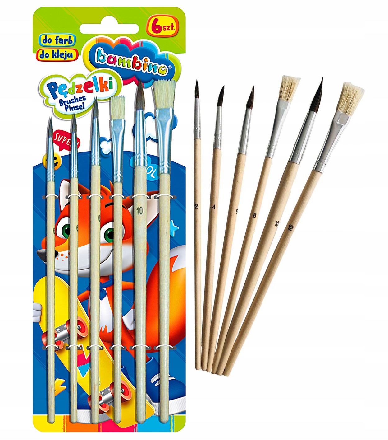 BAMBINO PĘDZELKI 6 SZT.