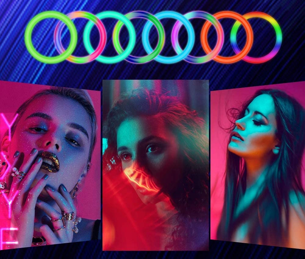 MOZOS LAMPA PIERŚCIENIOWA LED 26CM DO FOTOGRAFII FILMÓW PODCASTÓW YOUTUBE Moc żarówki/świetlówki 10 W