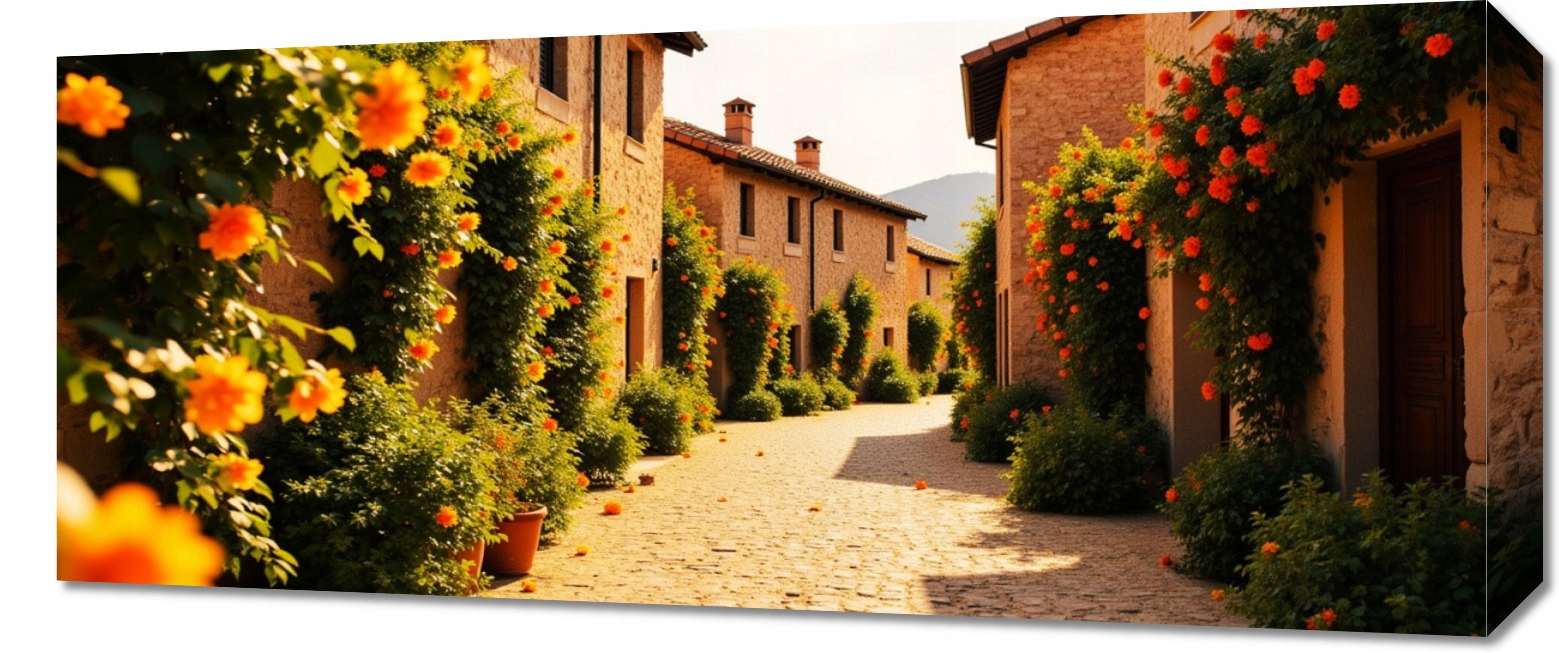 Obraz 70x30 cm obraz na plátně Do obývacího pokoje Ložnice Panorama Městečko