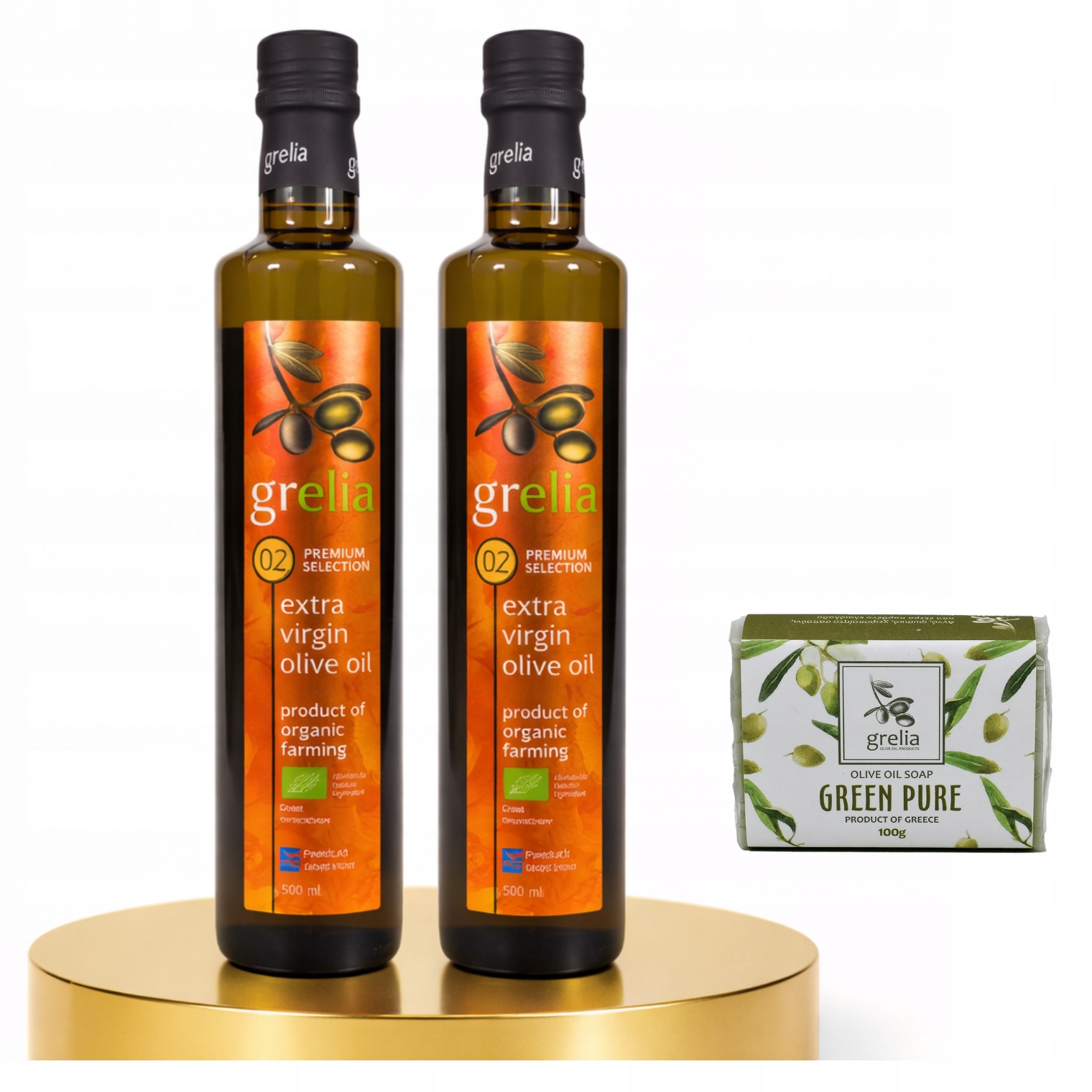 Oliwa z Oliwek Grecka Premium Bio Organiczna Extra Virgin 0,2% 1L Mydełko