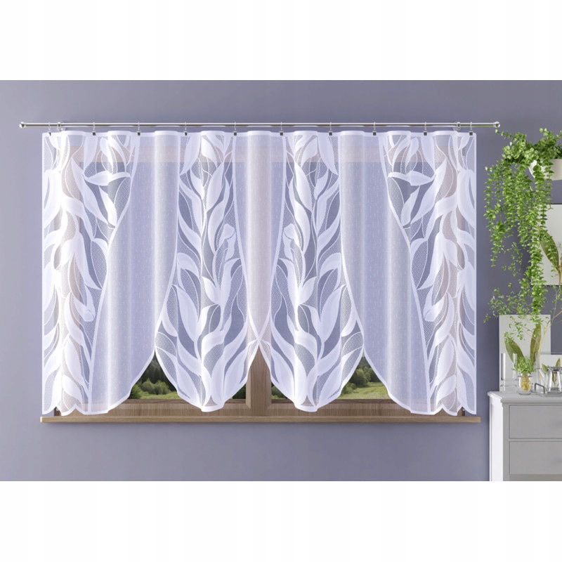 Hotová záclona žakárová záclona Salwatera A158 400x160 cm bílá